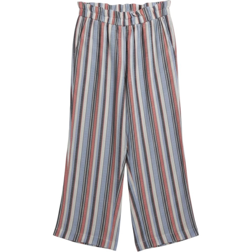 Laundry Shelli Segal Striped Wide Leg Linen Pants S Coastal Boho EUC